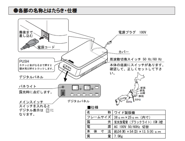 イド製版機 Hz設定のチェック
